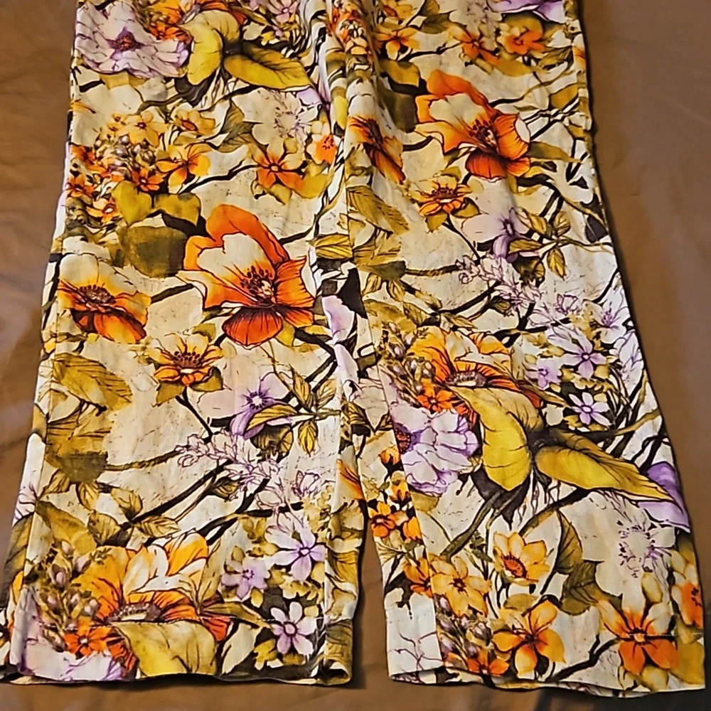 Beautiful, vibrant, NWOT, Linen Pants, Size 2 (12-14) - Picture 3 of 6